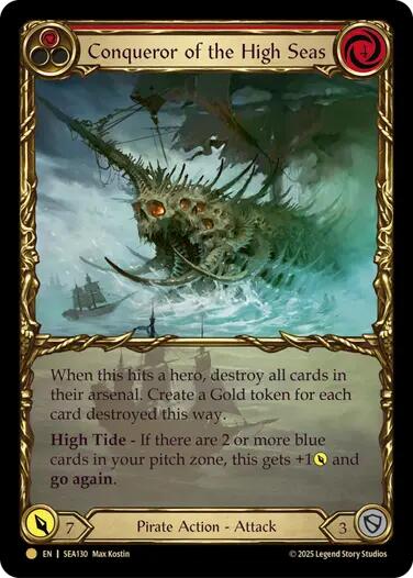 Conqueror of the High Seas (Treasure) [SEA130] (High Seas)  Cold Foil | Cracking-Singles