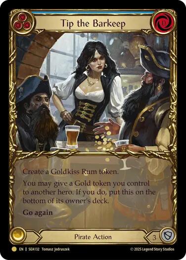 Tip the Barkeep (Treasure) [SEA132] (High Seas)  Cold Foil | Cracking-Singles