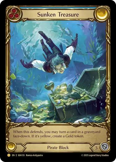 Sunken Treasure [SEA133] (High Seas)  Cold Foil | Cracking-Singles