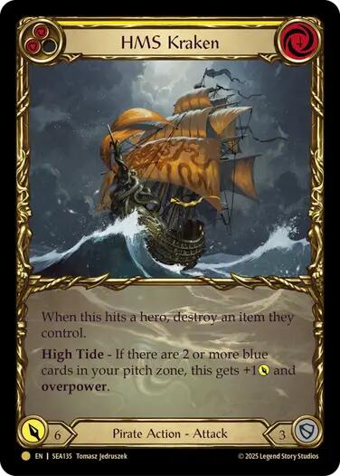 HMS Kraken (Treasure) [SEA135] (High Seas)  Cold Foil | Cracking-Singles