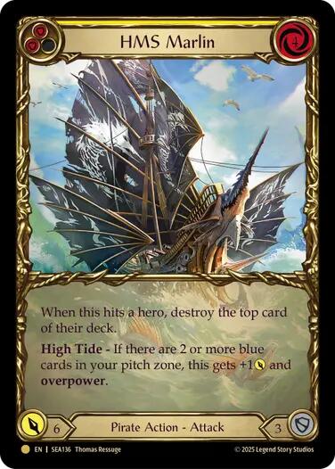 HMS Marlin (Treasure) [SEA136] (High Seas)  Cold Foil | Cracking-Singles