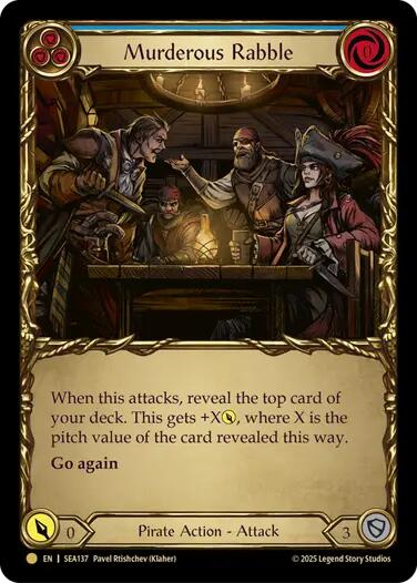 Murderous Rabble (Treasure) [SEA137] (High Seas)  Cold Foil | Cracking-Singles