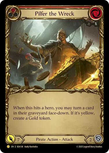 Pilfer the Wreck (Red) (Treasure) [SEA138] (High Seas)  Cold Foil | Cracking-Singles