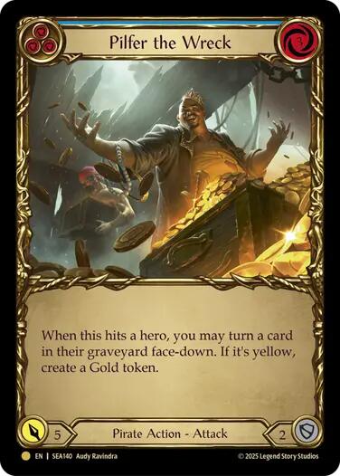 Pilfer the Wreck (Blue) (Treasure) [SEA140] (High Seas)  Cold Foil | Cracking-Singles