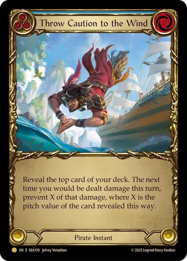 Throw Caution to the Wind (Treasure) [SEA150] (High Seas)  Cold Foil | Cracking-Singles