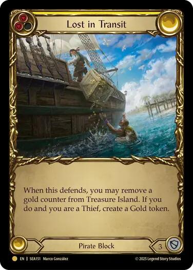 Lost in Transit (Treasure) [SEA151] (High Seas)  Cold Foil | Cracking-Singles