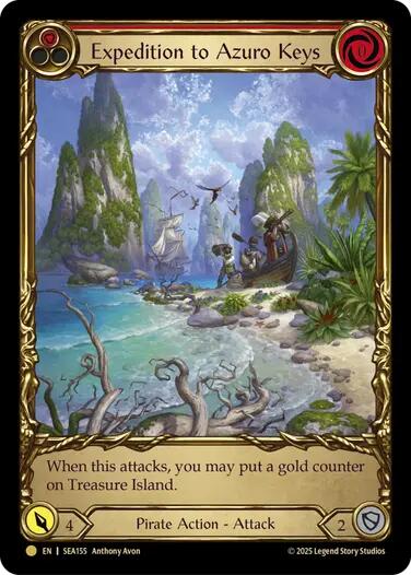 Expedition to Azuro Keys (Treasure) [SEA155] (High Seas)  Cold Foil | Cracking-Singles