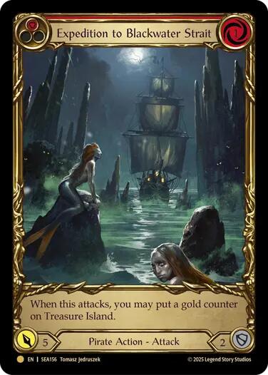 Expedition to Blackwater Strait (Treasure) [SEA156] (High Seas)  Cold Foil | Cracking-Singles