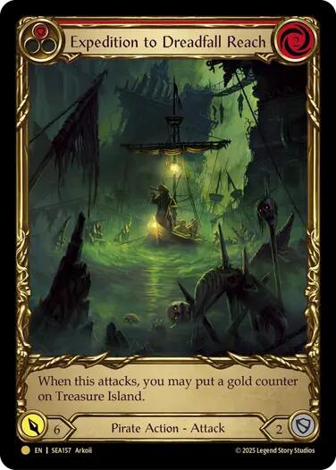 Expedition to Dreadfall Reach (Treasure) [SEA157] (High Seas)  Cold Foil | Cracking-Singles