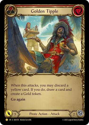 Golden Tipple (Red) (Treasure) [SEA159] (High Seas)  Cold Foil | Cracking-Singles
