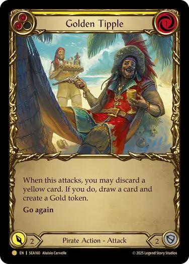 Golden Tipple (Yellow) (Treasure) [SEA160] (High Seas)  Cold Foil | Cracking-Singles