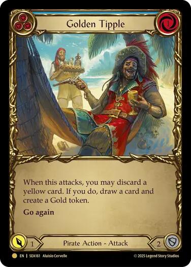 Golden Tipple (Blue) (Treasure) [SEA161] (High Seas)  Cold Foil | Cracking-Singles