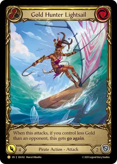 Gold Hunter Lightsail (Treasure) [SEA162] (High Seas)  Cold Foil | Cracking-Singles