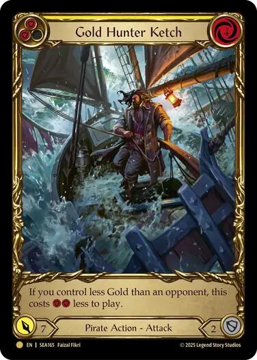 Gold Hunter Ketch (Treasure) [SEA165] (High Seas)  Cold Foil | Cracking-Singles