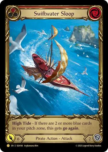 Swiftwater Sloop (Red) (Treasure) [SEA166] (High Seas)  Cold Foil | Cracking-Singles