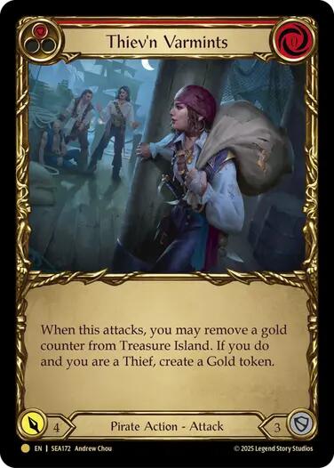 Thiev'n Varmints (Treasure) [SEA172] (High Seas)  Cold Foil | Cracking-Singles