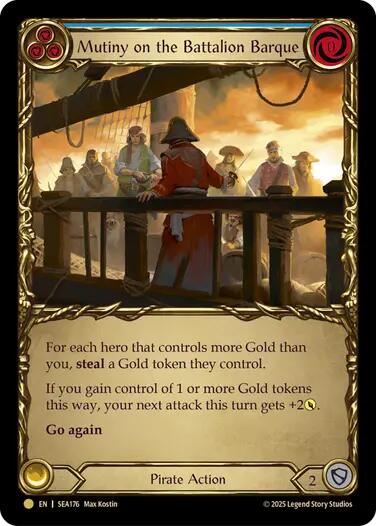 Mutiny on the Battalion Barque (Treasure) [SEA176] (High Seas)  Cold Foil | Cracking-Singles