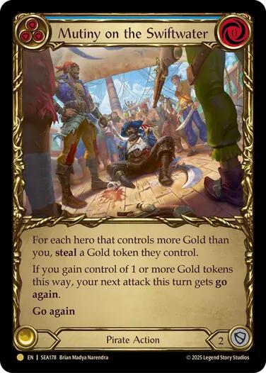 Mutiny on the Swiftwater (Treasure) [SEA178] (High Seas)  Cold Foil | Cracking-Singles
