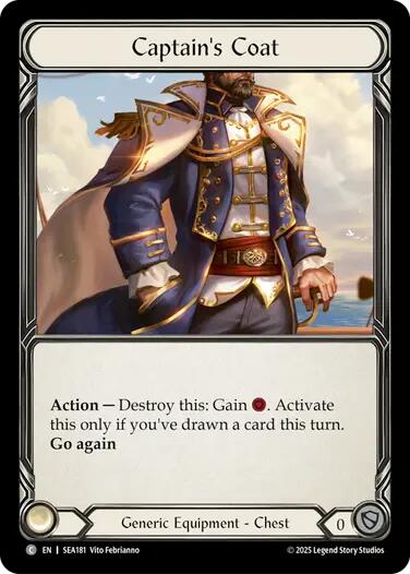 Captain's Coat (Treasure) [SEA181] (High Seas)  Cold Foil | Cracking-Singles