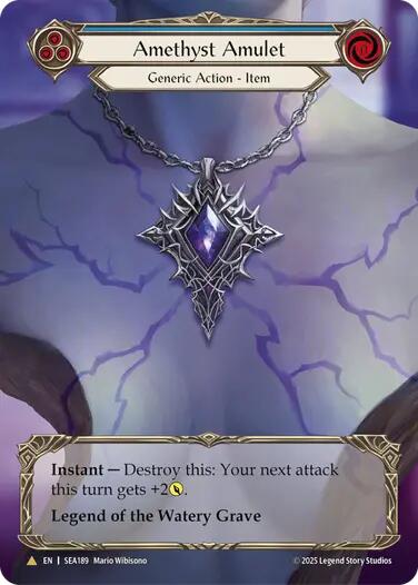 Amethyst Amulet (Treasure) [SEA189] (High Seas)  Cold Foil | Cracking-Singles