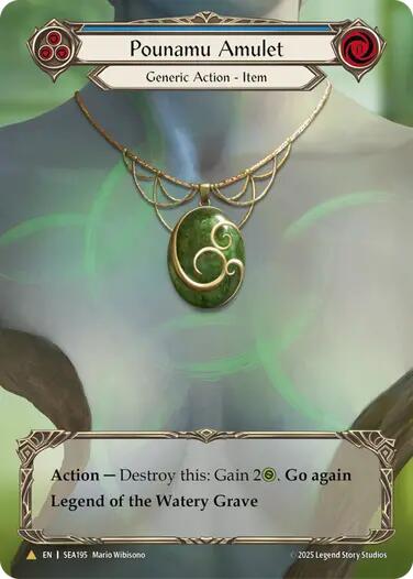 Pounamu Amulet (Treasure) [SEA195] (High Seas)  Cold Foil | Cracking-Singles