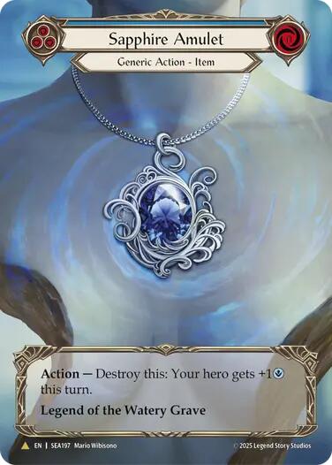 Sapphire Amulet (Treasure) [SEA197] (High Seas)  Cold Foil | Cracking-Singles