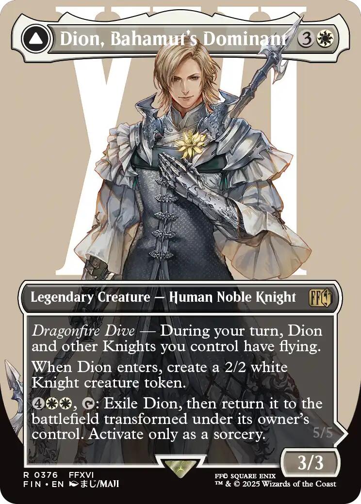 Dion, Bahamut's Dominant // Bahamut, Warden of Light (Borderless) [FINAL FANTASY] | Cracking-Singles