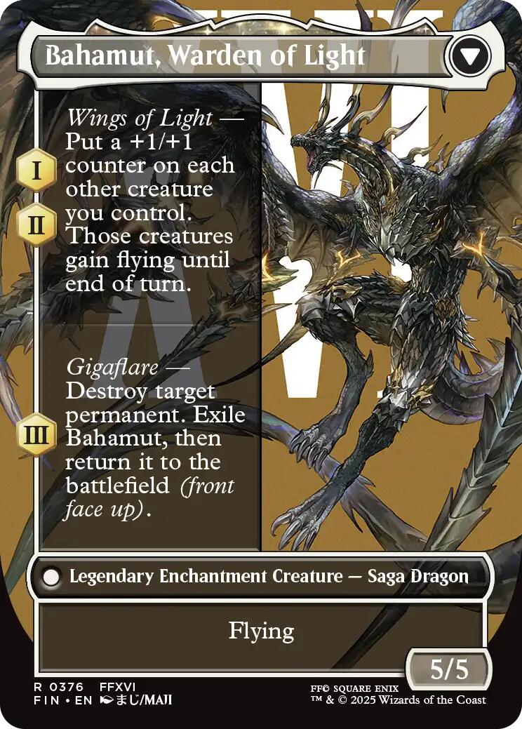 Dion, Bahamut's Dominant // Bahamut, Warden of Light (Borderless) [FINAL FANTASY] | Cracking-Singles