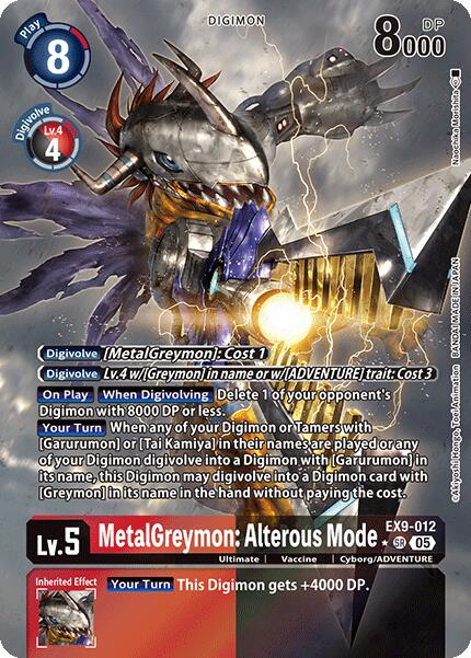 MetalGreymon: Alterous Mode [EX9-012] (Alternate Art) [Versus Monsters] | Cracking-Singles