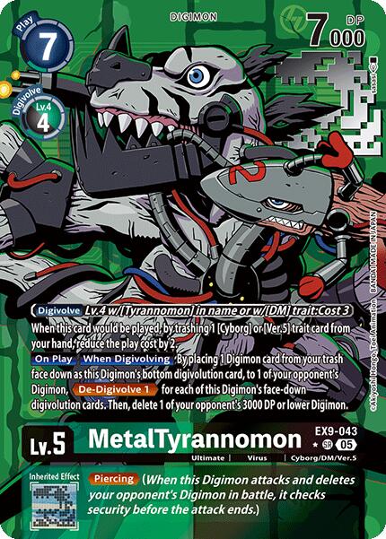 MetalTyrannomon [EX9-043] (Alternate Art) [Versus Monsters] | Cracking-Singles
