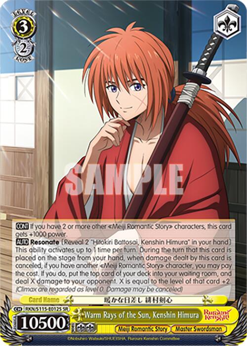 Warm Rays of the Sun, Kenshin Himura (RKN/S115-E012S SR) [Rurouni Kenshin] | Cracking-Singles