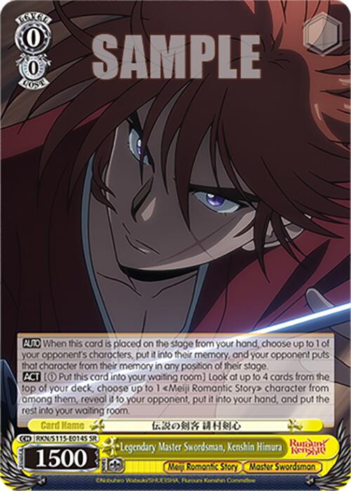 Legendary Master Swordsman, Kenshin Himura (RKN/S115-E014S SR) [Rurouni Kenshin] | Cracking-Singles