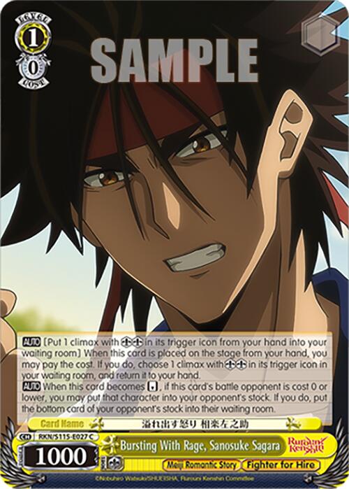 Bursting With Rage, Sanosuke Sagara (RKN/S115-E027 C) [Rurouni Kenshin] | Cracking-Singles