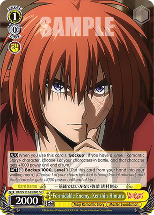 Formidable Enemy, Kenshin Himura (RKN/S115-E028S SR) [Rurouni Kenshin] | Cracking-Singles