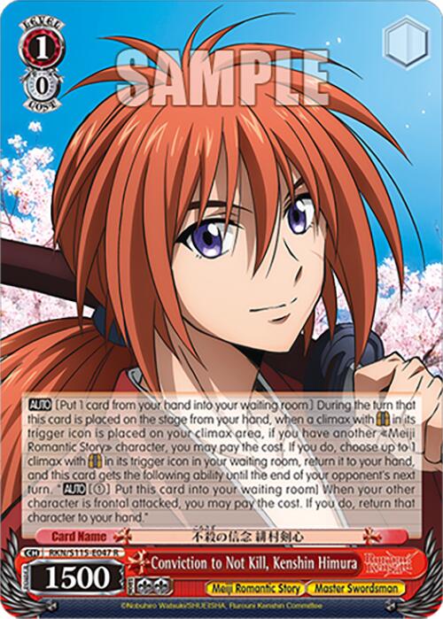 Conviction to Not Kill, Kenshin Himura (RKN/S115-E047 R) [Rurouni Kenshin] | Cracking-Singles