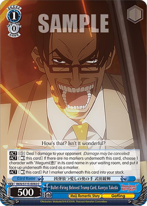 Bullet-Firing Beloved Trump Card, Kanryu Takeda (RKN/S115-E092 C) [Rurouni Kenshin] | Cracking-Singles