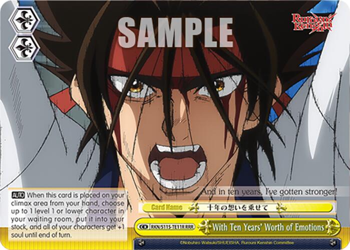 With Ten Years' Worth of Emotions (RKN/S115-TE11R RRR) [Rurouni Kenshin] | Cracking-Singles