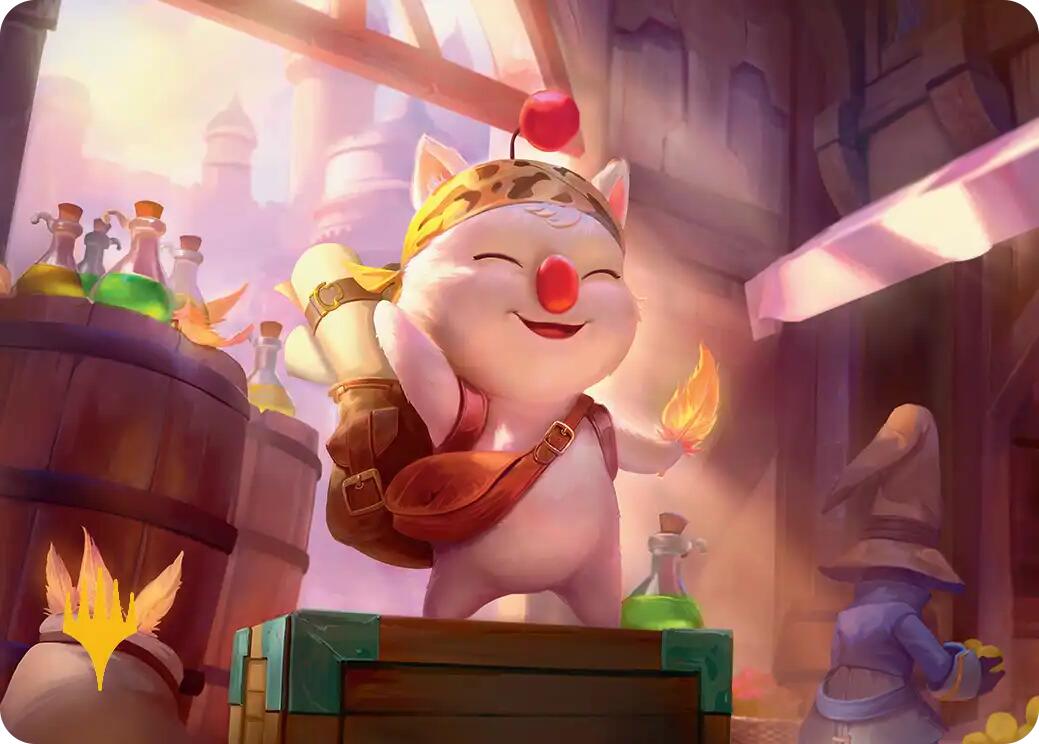 Stiltzkin, Moogle Merchant Art Card (Gold-Stamped Planeswalker Symbol) [FINAL FANTASY Art Series] | Cracking-Singles