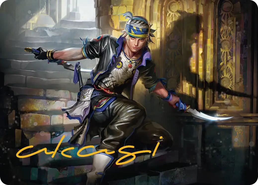 Locke Cole Art Card (Gold-Stamped Signature) [FINAL FANTASY Art Series] | Cracking-Singles