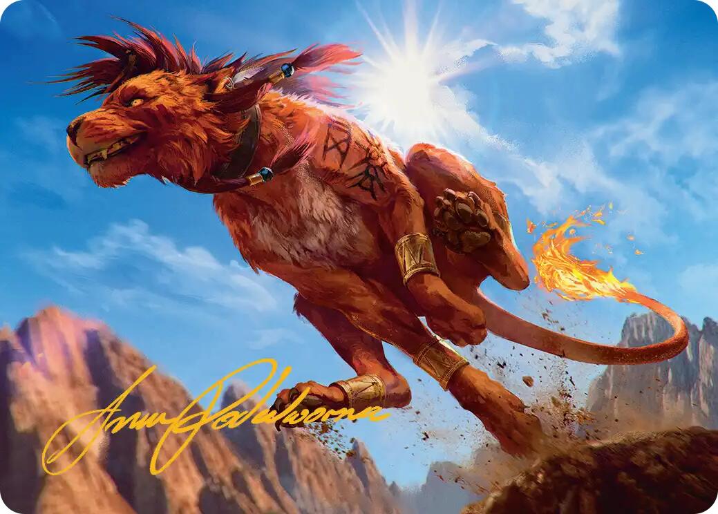 Red XIII, Proud Warrior Art Card (Gold-Stamped Signature) [FINAL FANTASY Art Series] | Cracking-Singles