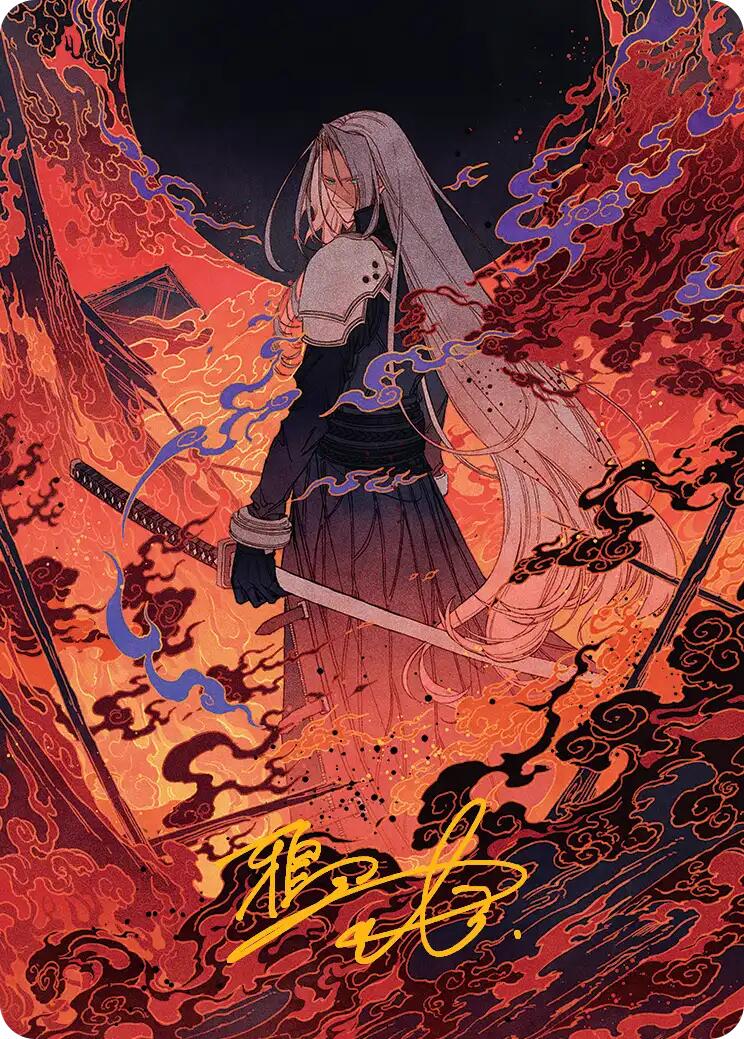 Nibelheim Aflame Art Card (Gold-Stamped Signature) [FINAL FANTASY Art Series] | Cracking-Singles