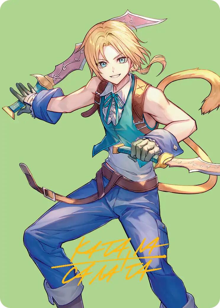 Zidane, Tantalus Thief Art Card (Gold-Stamped Signature) [FINAL FANTASY Art Series] | Cracking-Singles