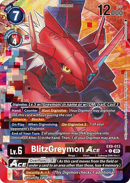 BlitzGreymon ACE [EX9-013] (Alternate Art) [Versus Monsters] | Cracking-Singles