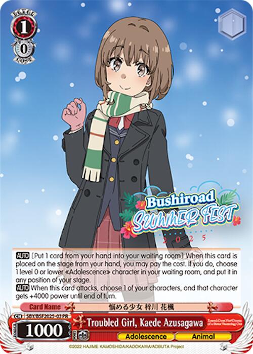 Troubled Girl, Kaede Azusagawa (Summer Fest 2025) [Bushiroad Event Cards] | Cracking-Singles