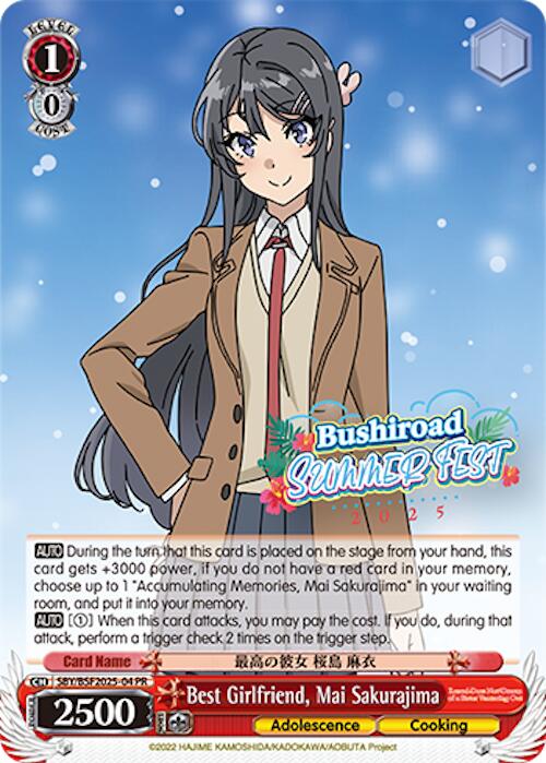 Best Girlfriend, Mai Sakurajima (Summer Fest 2025) [Bushiroad Event Cards] | Cracking-Singles