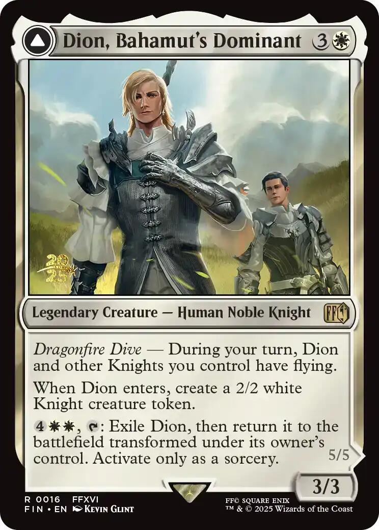 Dion, Bahamut's Dominant // Bahamut, Warden of Light [FINAL FANTASY Prerelease Promo] | Cracking-Singles
