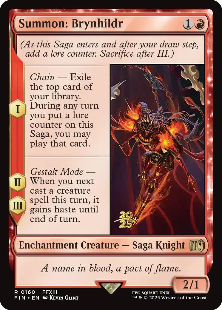 Summon: Brynhildr [FINAL FANTASY Prerelease Promo] | Cracking-Singles