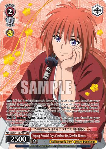 Hoping Peaceful Days Continue On, Kenshin Himura (Foil) [Rurouni Kenshin] | Cracking-Singles