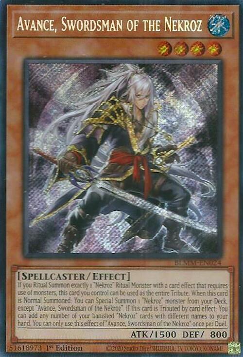 Avance, Swordsman of the Nekroz [BLMM-EN024] Secret Rare | Cracking-Singles