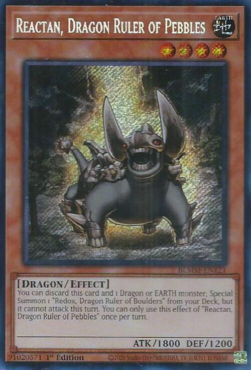 Reactan, Dragon Ruler of Pebbles [BLMM-EN121] Secret Rare | Cracking-Singles